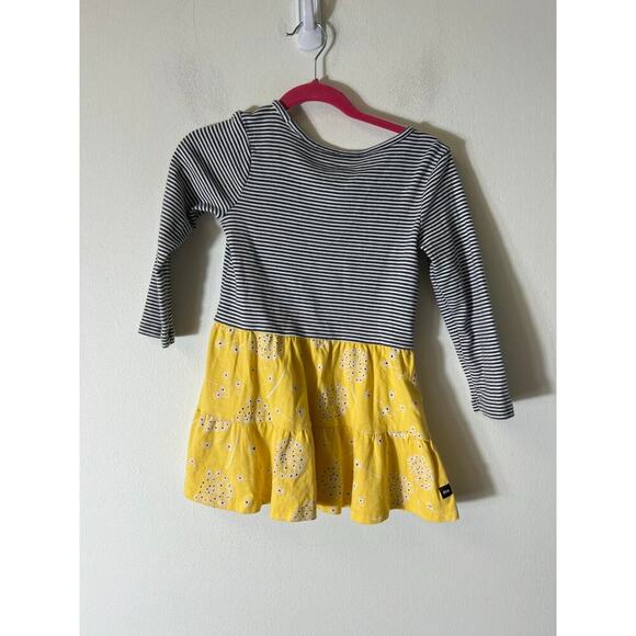 Girl's Tea Black White Stripe Long Sleeve Sz 3 - Picture 2 of 3